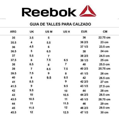 equivalencia tallas reebok adidas|equivalencia tallas calzado usa.